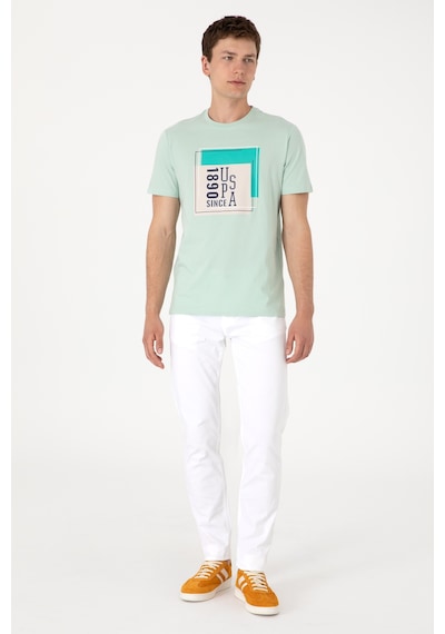 U.S. Polo Assn. Erkek Regular Fit Bisiklet Yaka Su Yeşili Tişört 50306880-VR048 U.S. Polo Assn. Erkek Regular Fit Bisiklet Yaka Su Yeşili Tişört 50306880-VR048
