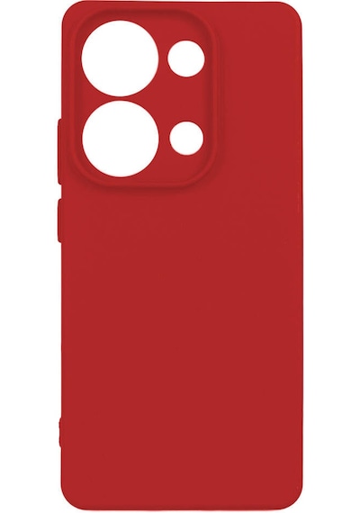 Noktaks - Redmi Note 13 Pro 4g Uyumlu - Kılıf Mat Soft Esnek Biye Silikon - T30263 - Kırmızı Kırmızı