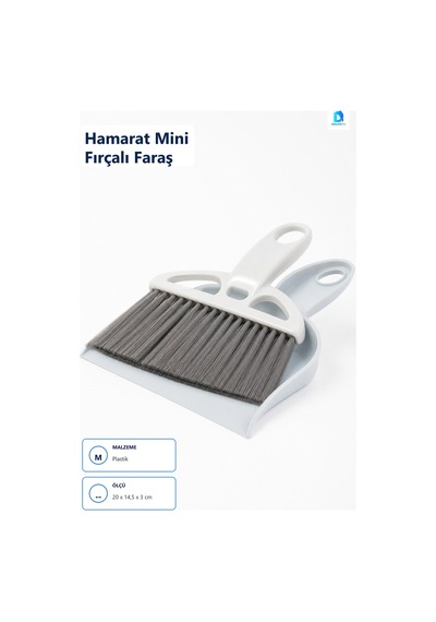 Hamarat Mini Fırçalı Faraş Çok Renkli Plastik 20x14,5 Cm