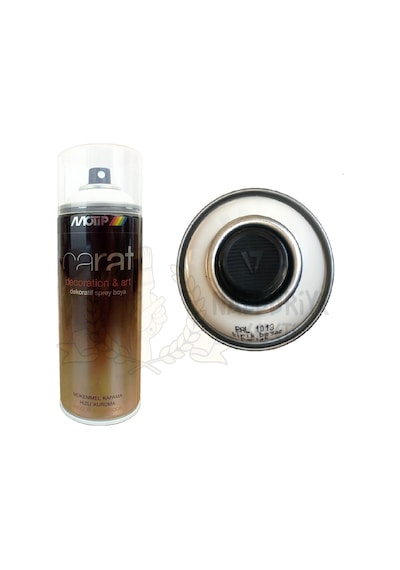Motip Carat Parlak Kırık Beyaz Sprey Boya 400 ML - Ral1013