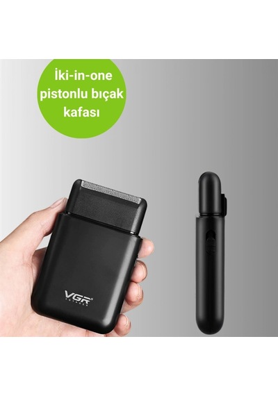 Kart Tipi Elektrikli Tıraş Makinesi 2'si 1 Arada Kesim Sistemi Usb Şarjlı