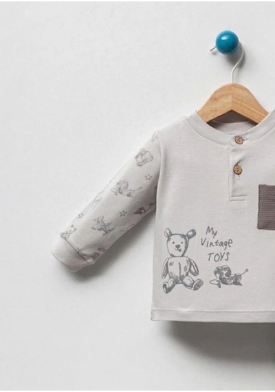 By Bubbles Toys Erkek Bebek 2'li Takım Gri