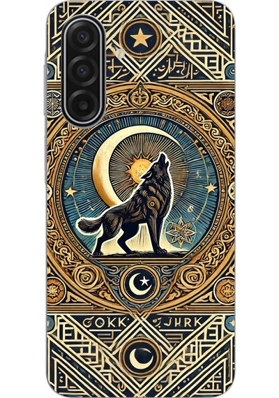 Samsung Galaxy A17 Uyumlu Yalnız Kurt Göktürk Baskılı Silikon Kılıf Renkli
