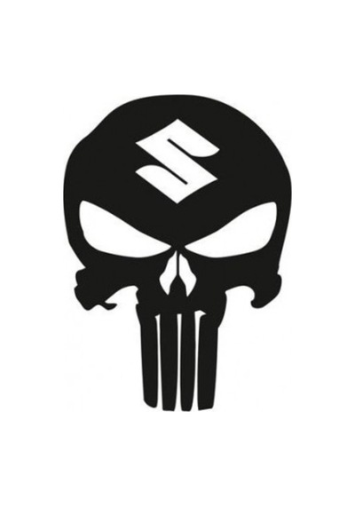 Suzuki Kuru Kafa Punisher Araba Sticker Yapıştırma