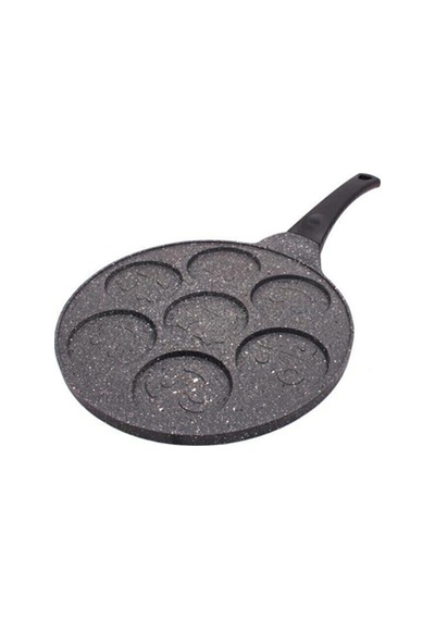 Kiart Yüz Emojili Granit  Döküm Pankek Tava 28 cm