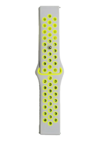 Newface Watch 22mm Spor Delikli Kordon - Gri-yeşil