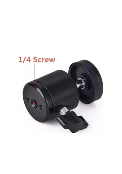 Tripod Slr Kamera Için 360 Derece Dönebilen Metal Mafsal Aparatı 1/4