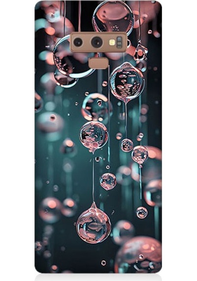 Samsung Galaxy Note 9 Uyumlu Cam Baloncuklar Desenli Silikon Kılıf