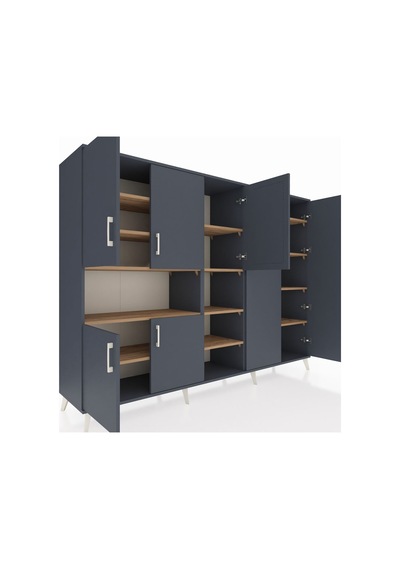 Hyperion Dolap 13 Raflı 7 Kapaklı 220x44x163 Antrasit-antrasit/ça Antrasit-antrasit/çam Hyperion Dolap 13 Raflı 7 Kapaklı 220x44x163 Antrasit-antrasit/ça Antrasit-antrasit/çam