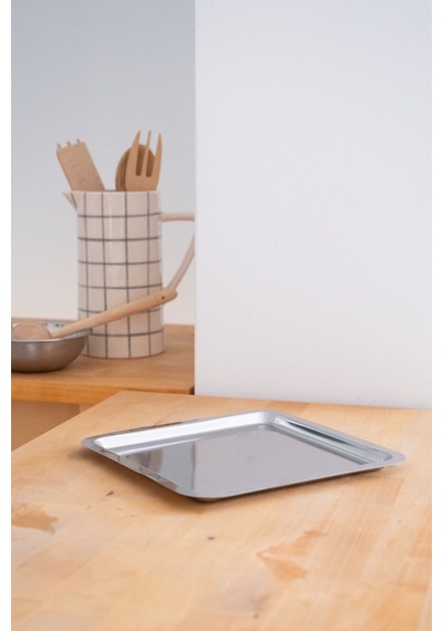 Metal Kare Çelik Servis / Sunum Tepsi Tabağı Metal - 676038341 Metal