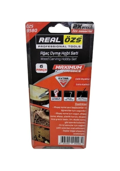 Realözs Ağaç Oyma Hobi Seti 6 Parça Standart