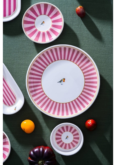 Acar Birdie 6 Kişilik 21 Parça Kahvaltı Takımı Pembe