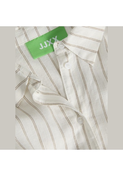Jack & Jones Kadin Oversize Kalip Keten Kaisimli Gömlek - Almira - 12287703 Blanc De Blanc