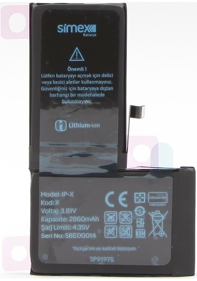 Simex Apple Uyumlu iPhone X İle  Sbt-01 Batarya