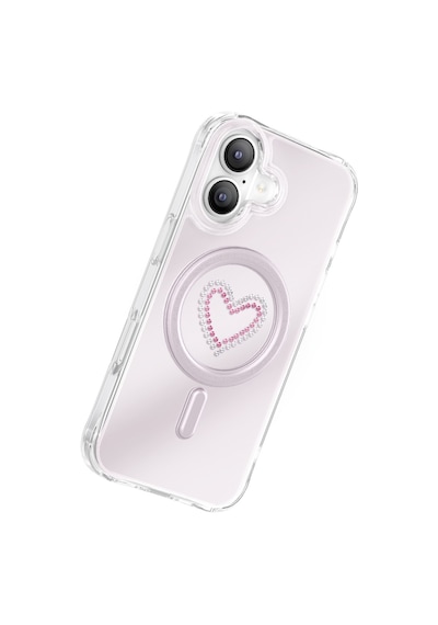 İphone 17 Uyumlu Kılıf M-safe Şarj Özellikli Zore Paris Mova Sert Pc Kapak Pembe