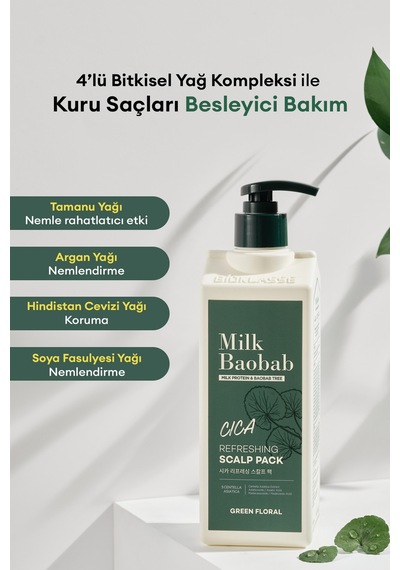 Hassasiyeti Nemle Rahatlatan Cica İçeren Saç&saç Derisi Kremi Mılk Baobab Cica Refreshing Scalp Pack