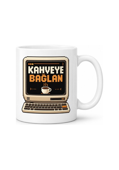 Storeşahin Kahveye Bağlan Tasarımlı Porselen Kupa - Model 665 Shn0720