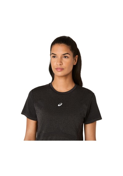 Asics Road Seamless Ss Top Kadın Siyah Kısa Kollu Tshirt 2012d292-001 Siyah