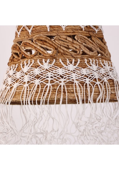 Medusa Doğal Abaka Ve Makrome 40x90 Cm Avize Bej