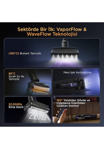 Roborock F25 Ultra Islak Kuru Akıllı Dikey Şarjlı Süpürge