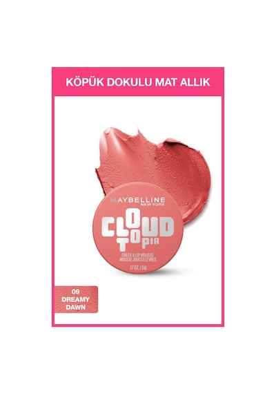 Cloudtopia Köpük Dokulu Mat Allık & Ruj 09 Dreamy Dawn 3600531717254-11050 09