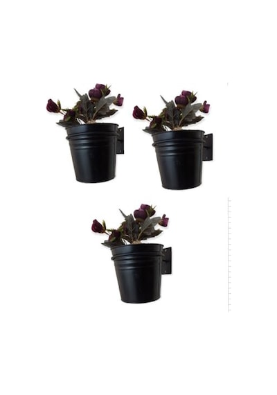 Dekoratif Metal 3’Lü Saksılık Wd295