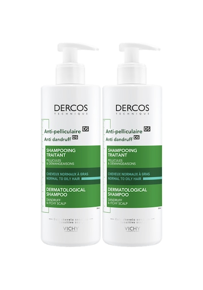 Vichy Dercos ağlı Saçlar için Kepek Karşıtı Şampuan 390 ml 2 Adet
