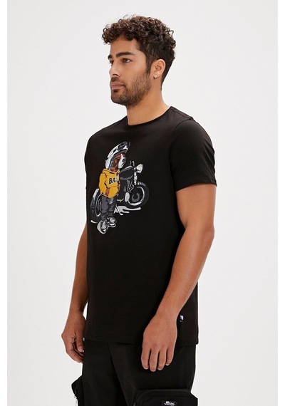 Bad Bear Fave Erkek T-shirt-28345-siyah Siyah