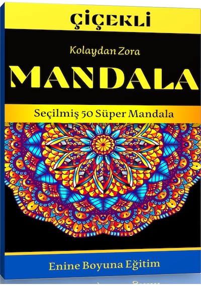 Kolaydan Zora Mandala (Çiçekli Mandala)
