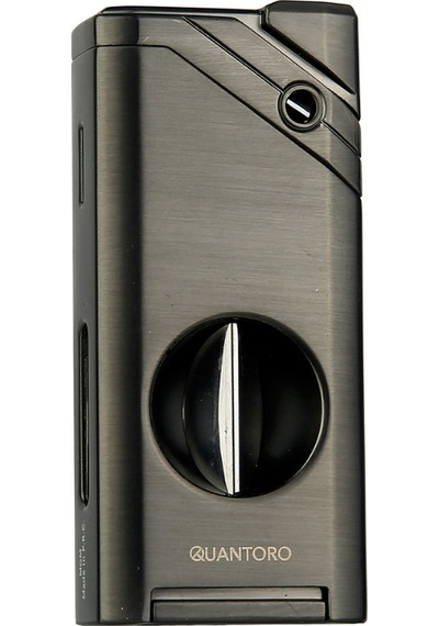 Quantoro Tek Torch Pürmüz V-cut Gunmetal Metal Puro Çakmağı - Trz1123