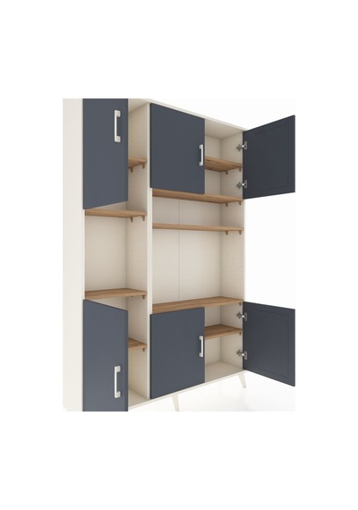 Arges Dolap 9 Raflı 6 Kapaklı 132x30x195 Aytaşı-antrasit/çam Antrasıt/atlas Çam Arges Dolap 9 Raflı 6 Kapaklı 132x30x195 Aytaşı-antrasit/çam Antrasıt/atlas Çam