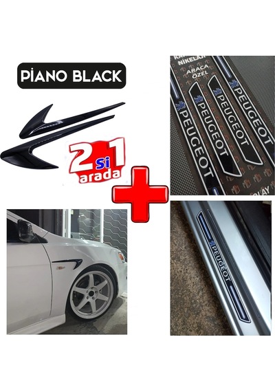 Peugeot Tepee Kapı Eşiği Çamurluk Venti Piano Black