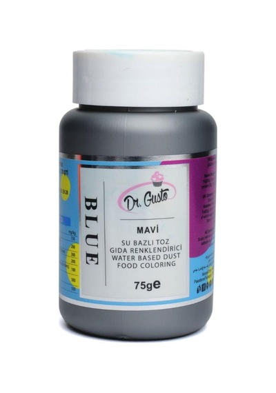 Su Bazlı Toz Gıda Boyası Mavi 75 Gr Profesyonel Yoğun Pigment Pastacılık Boyası