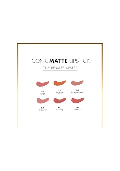 Note Cosmetics Iconic Matte Lipstick Kalıcı Mat Ruj 110 Alluring - Kırmızı 110