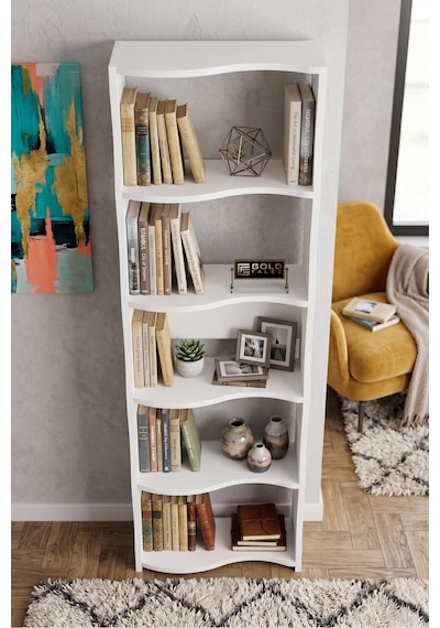 Kitaplık 5 Raflı Esinti Modern Çok Amaçlı Dekoratif Raf Ünitesi Geniş Kütüphane Ofis Kitaplığı 7081 Beyaz Çok Renkli Kitaplık 5 Raflı Esinti Modern Çok Amaçlı Dekoratif Raf Ünitesi Geniş Kütüphane Ofis Kitaplığı 7081 Beyaz Çok Renkli