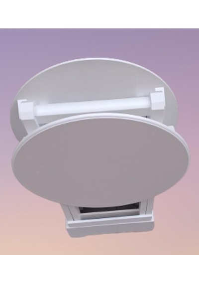 Çanta Zigon Sehpa Oval Model İkili Takım Ahşap Mdf Beyaz Renk Uyumu El Yapımı