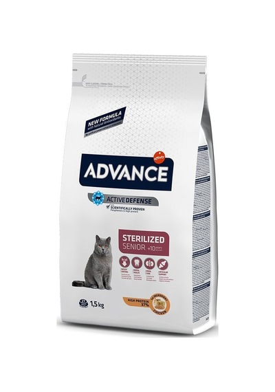Advance Sterilised Senior +10 Tavuklu Kısırlaştırılmış Yaşlı Kedi Maması 1500 G