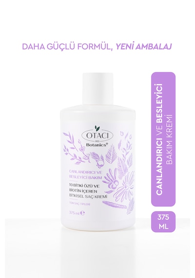 Otacı Botanics + Canlandırıcı ve Besleyici Bakım Şampuanı 375 ML