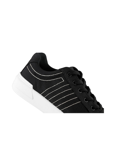 Gamelu Zandarexl Erkek Keten Bağcıklı Sneaker Ayakkabı Siyah