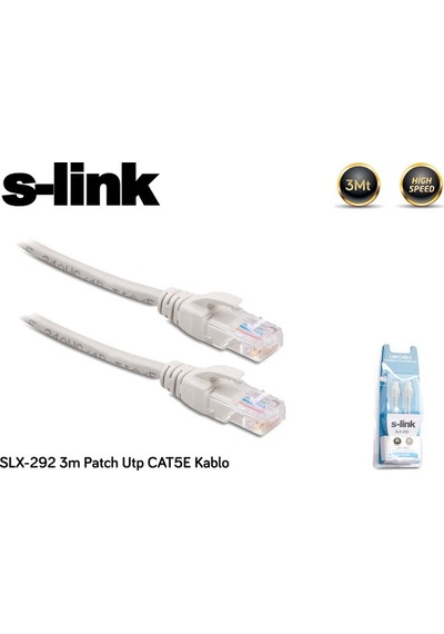 S-Link Slx-292 3M Patch Utp Cat5E Kablo