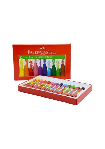 Faber Castell 12 Li Karton Kutulu Yağlı Pastel Boya 3 Adet Çok Renkli