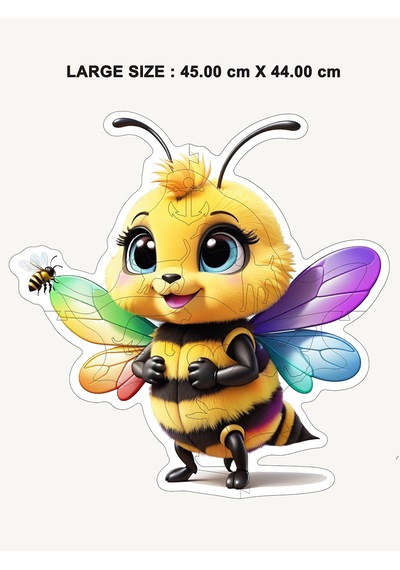 Ncpuzzles Bumble Bee, 14 Parça Ahşap Yapboz Bul Tak Puzzle