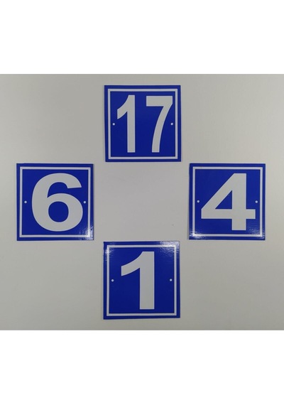 43 Numara Kapı Numarası 10x10 Cm Kapı Numarası Galvaniz