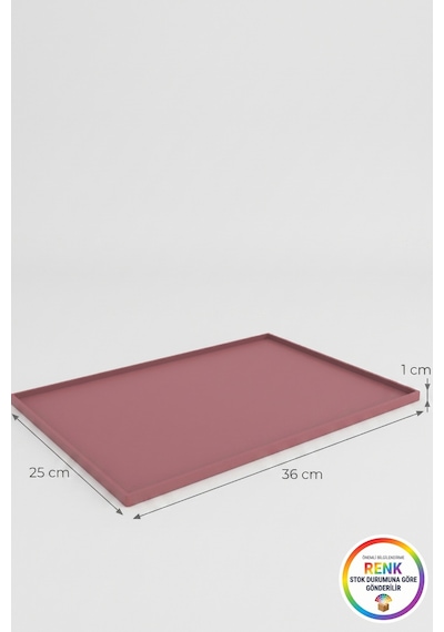 Silikon Fırın Matı Kenarlı Kurabiye Pişirme Tepsisi Kaymaz Pişirme Kağıdı Alternatifi 36x25 Cm Çok Renkli