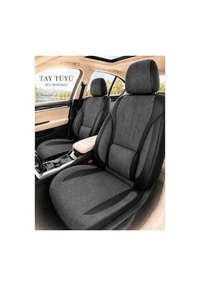 Fiat Tipo 1990-2000 Uyumlu Palmiye Serisi Füme Siyah Oto Koltuk Kılıfı