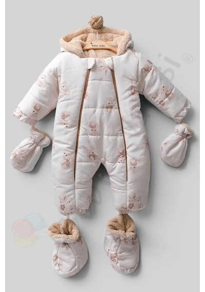Bebek Vadisi Tavşanlı İçi Peluş Kapüşonlu Eldivenli Kar Kışlık Çocuk Erkek Bebek Astronot Tulum Kozmonot Mont Bej Bebek Vadisi Tavşanlı İçi Peluş Kapüşonlu Eldivenli Kar Kışlık Çocuk Erkek Bebek Astronot Tulum Kozmonot Mont Bej