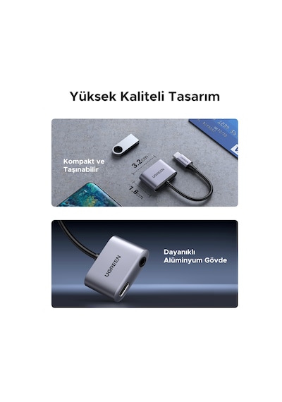 Ugreen Usb-c 3.5mm Kulaklık Jakı Ses Adaptörü Ve Şarj Cihazı Dac Tip C - Aux Kulaklık Ayırıcı, 60164 - Ugreen Usb-c 3.5mm Kulaklık Jakı Ses Adaptörü Ve Şarj Cihazı Dac Tip C - Aux Kulaklık Ayırıcı, 60164 -