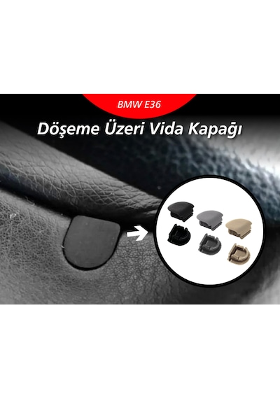 Bmw E36 Döşeme Üzeri Vida Kapağı Siyah 2 Adet