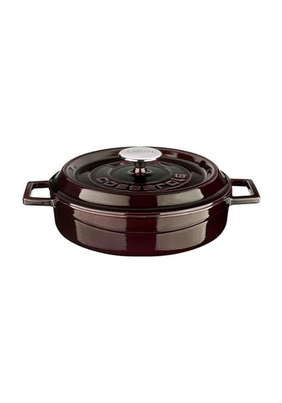 Metal Premium Serisi - Döküm Çok Amaçlı Tencere, Yuvarlak, 24 Cm, Majolik Mor 12v
