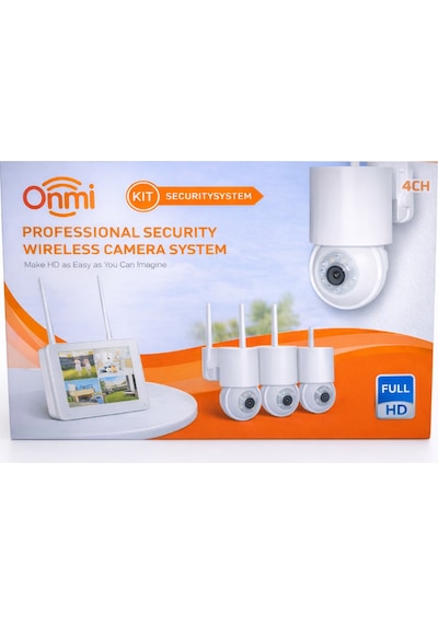 Onmi Dsm600 4 Kanal Nvr + 3mp 4 Kamera Full Color Mik. + 10" Lcd Wifi Set 11-03-01